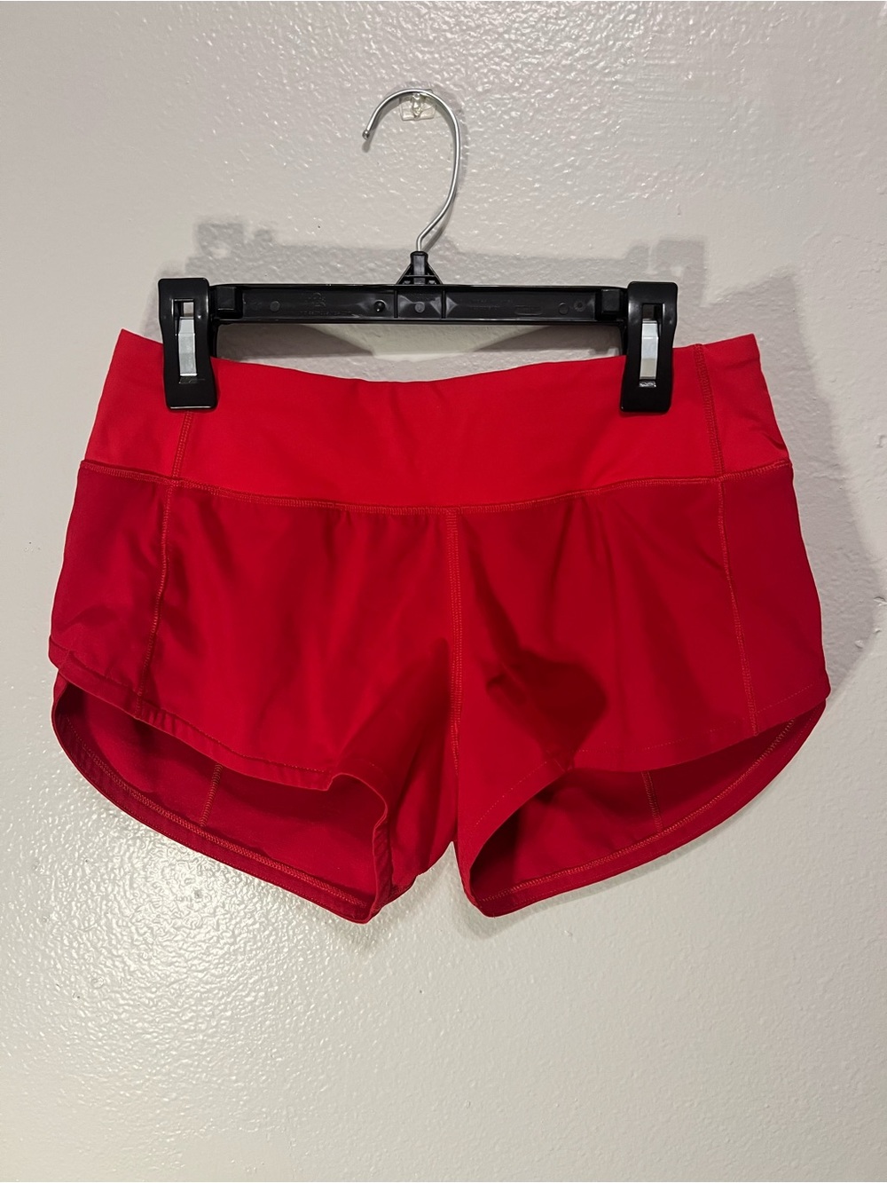 Women's Red Lululemon Running Shorts, Size 2